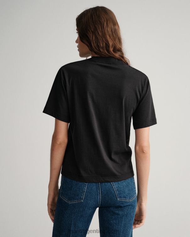 GANT mujer ébano negro icono g camiseta esencial P0P02606
