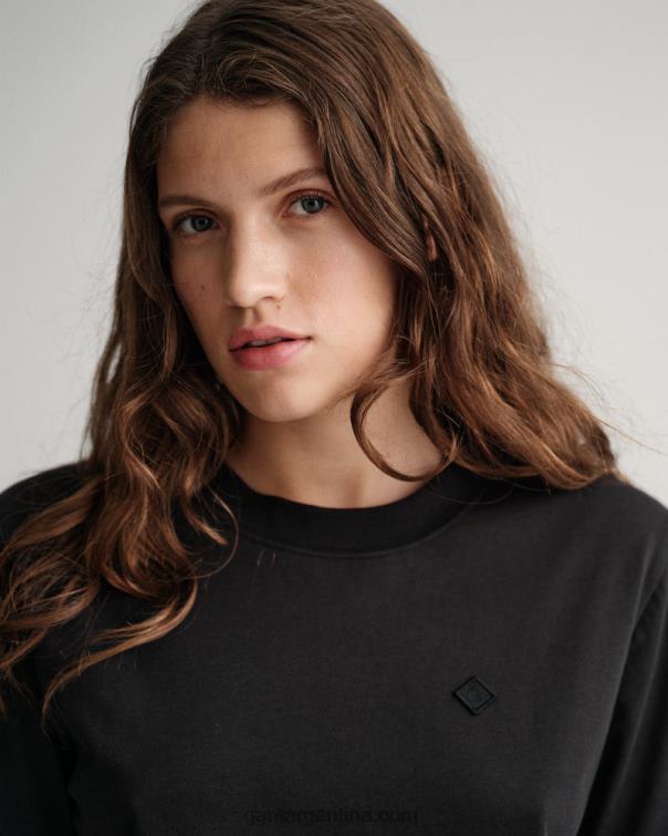 GANT mujer ébano negro icono g camiseta esencial P0P02606