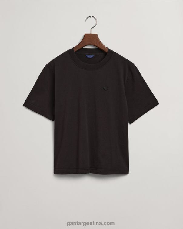 GANT mujer ébano negro icono g camiseta esencial P0P02606