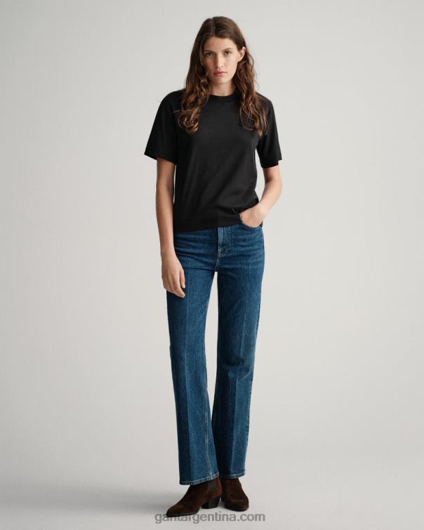 GANT mujer ébano negro icono g camiseta esencial P0P02606