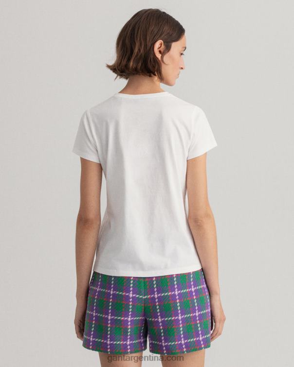 GANT mujer blanco camiseta con logo P0P02639