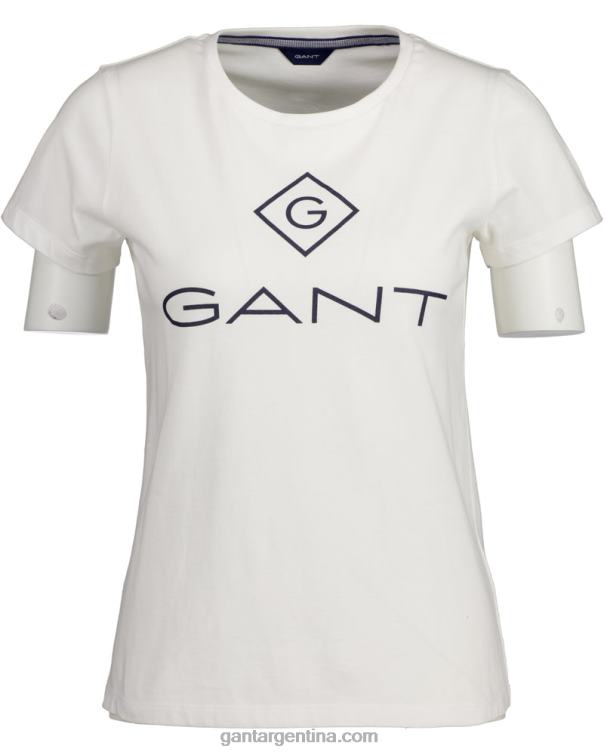 GANT mujer blanco camiseta con logo P0P02639