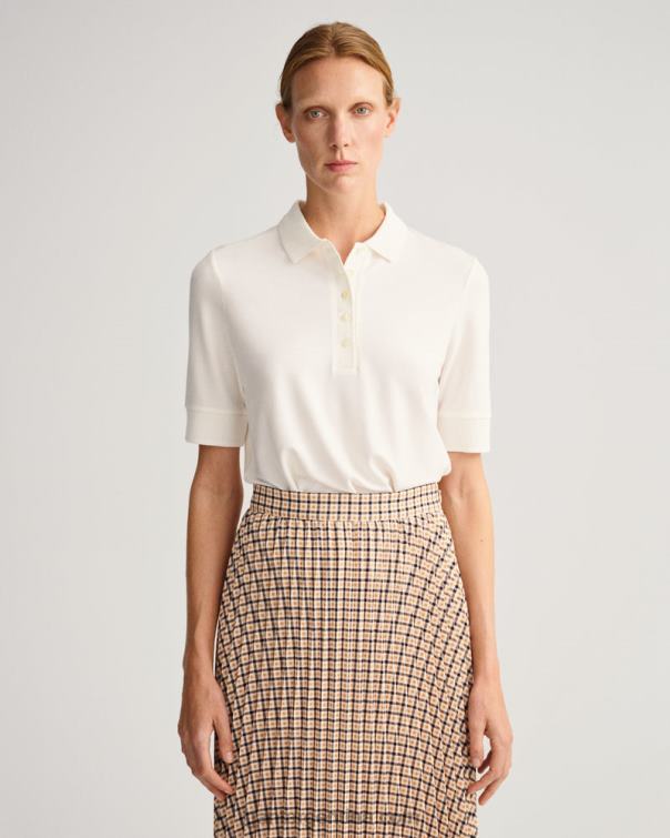 GANT mujer cáscara de huevo polo de piqué con detalle en el cuello P0P02605