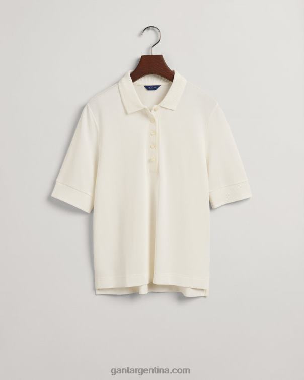 GANT mujer cáscara de huevo polo de piqué con detalle en el cuello P0P02605