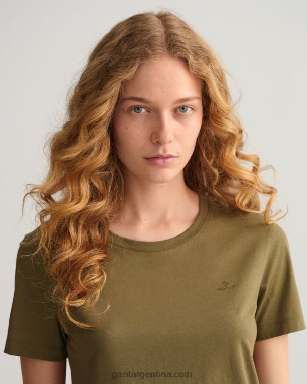 GANT mujer cazador verde camiseta original P0P02628