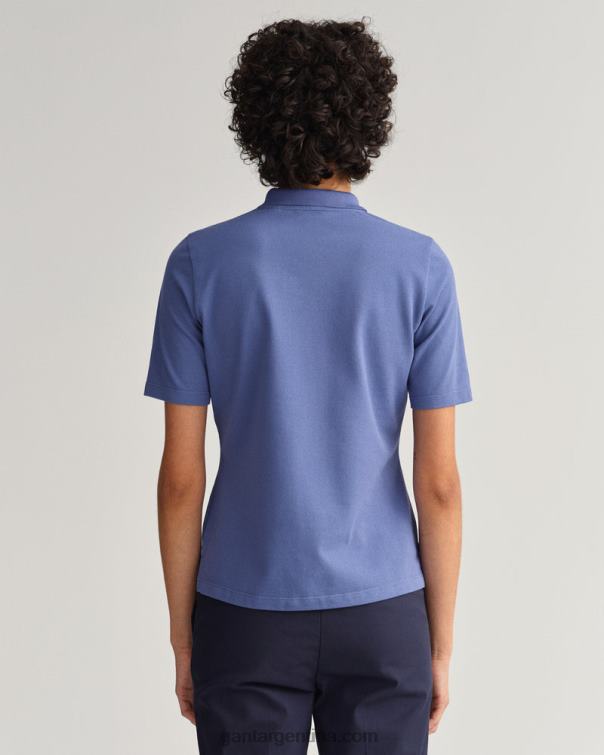 GANT mujer huracán azul polo de piqué de manga larga y corta original P0P02633