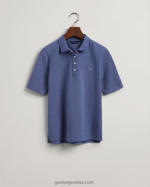 GANT mujer huracán azul polo de piqué de manga larga y corta original P0P02633