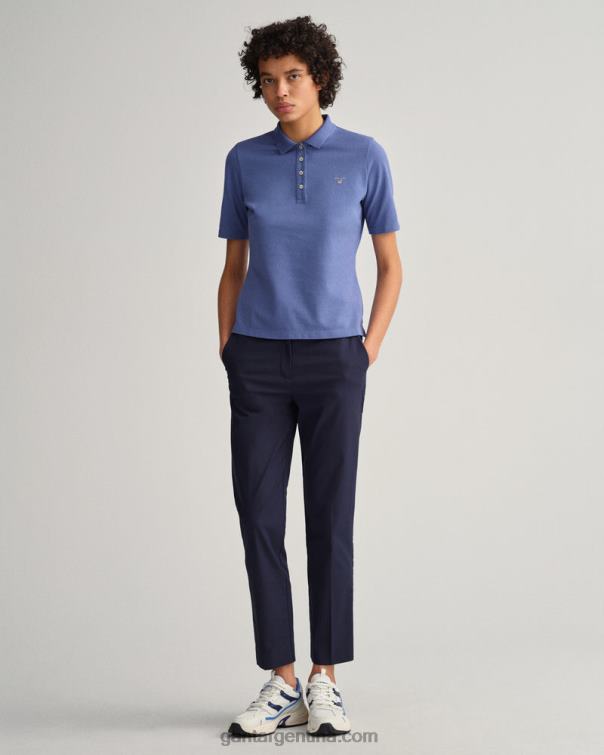 GANT mujer huracán azul polo de piqué de manga larga y corta original P0P02633