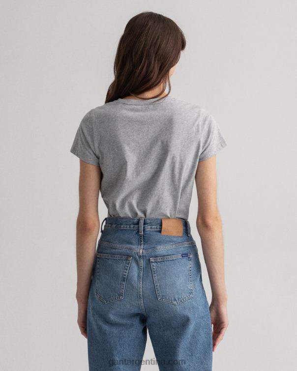 GANT mujer mezcla de grises camiseta con logo P0P02640