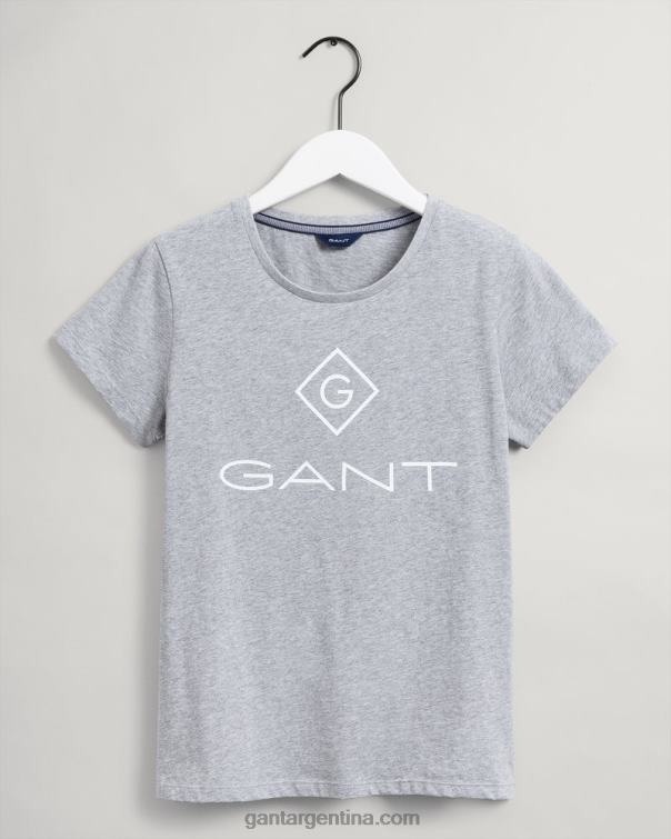 GANT mujer mezcla de grises camiseta con logo P0P02640