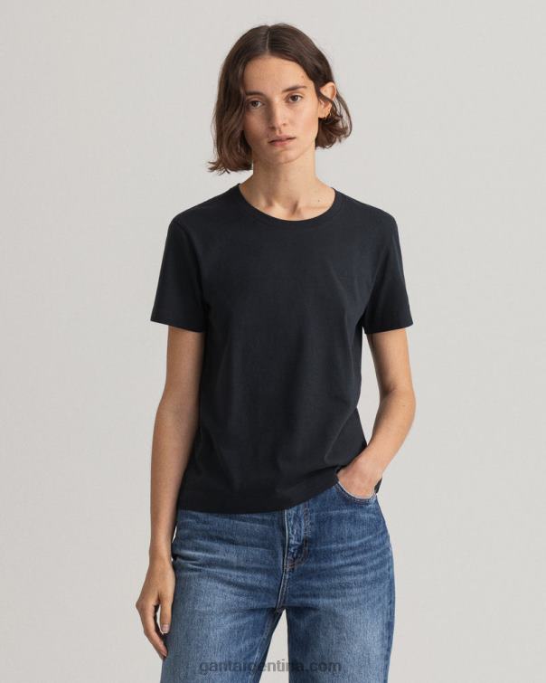 GANT mujer negro camiseta original P0P02616