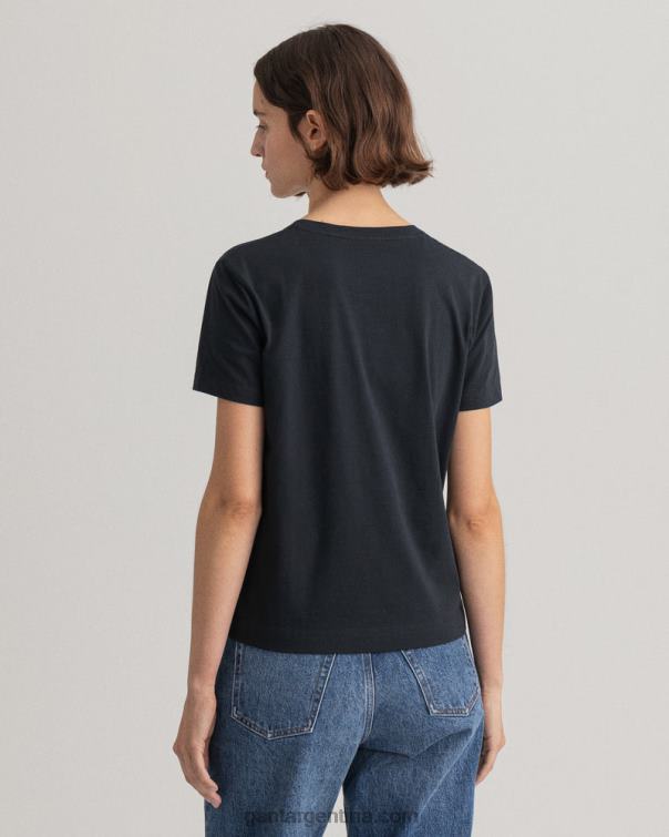 GANT mujer negro camiseta original P0P02616