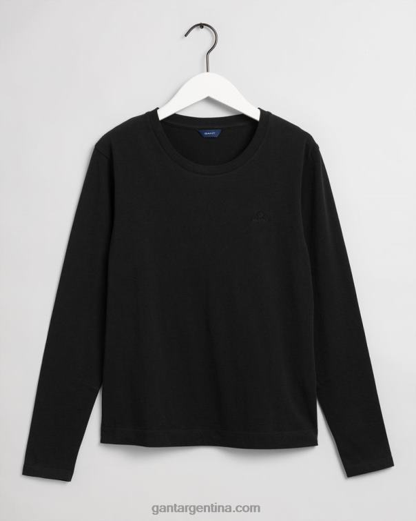 GANT mujer negro playera de manga larga originales P0P02643