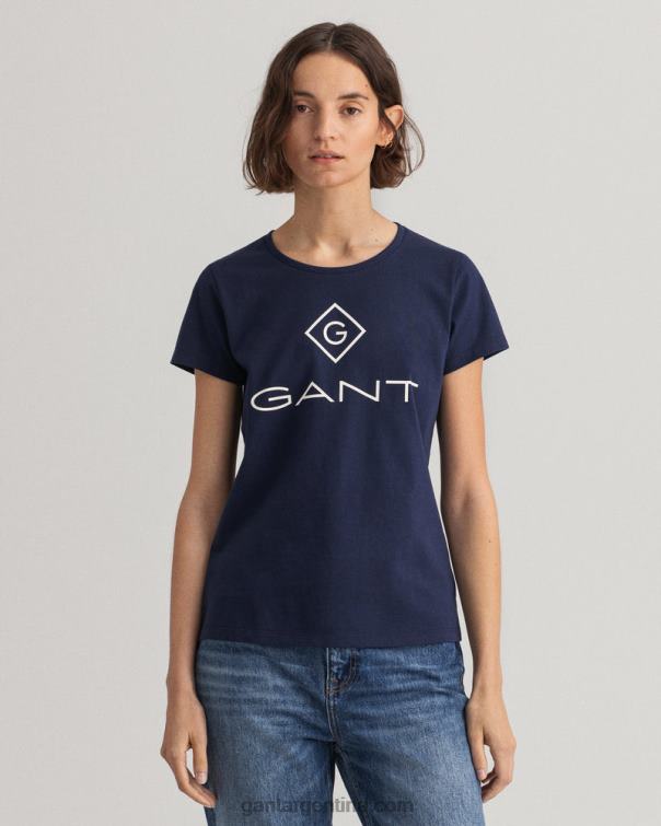 GANT mujer noche azul camiseta con logo P0P02621