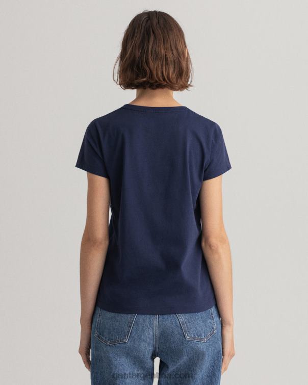 GANT mujer noche azul camiseta con logo P0P02621