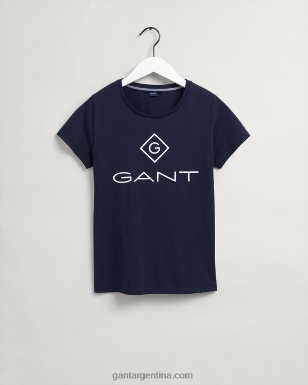 GANT mujer noche azul camiseta con logo P0P02621