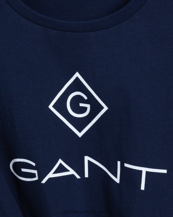 GANT mujer noche azul camiseta con logo P0P02621