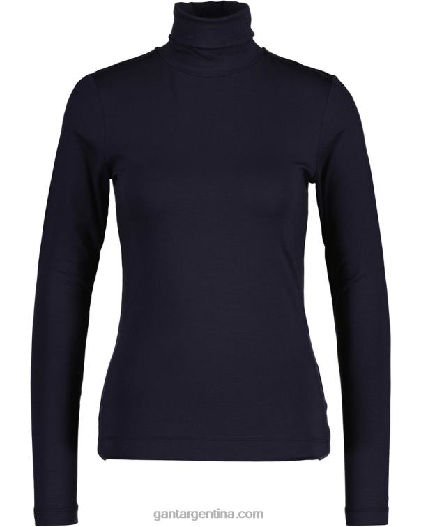 GANT mujer noche azul jersey de cuello alto de manga larga P0P02637