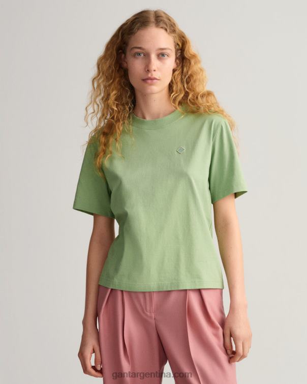 GANT mujer verde eucalipto icono g camiseta esencial P0P02603