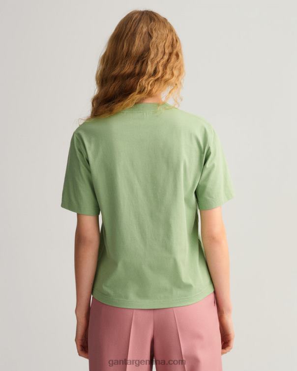GANT mujer verde eucalipto icono g camiseta esencial P0P02603