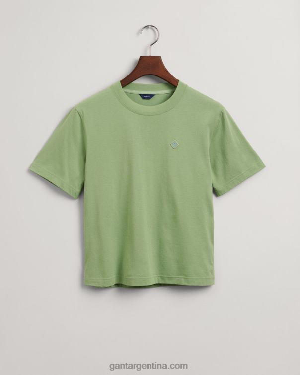 GANT mujer verde eucalipto icono g camiseta esencial P0P02603