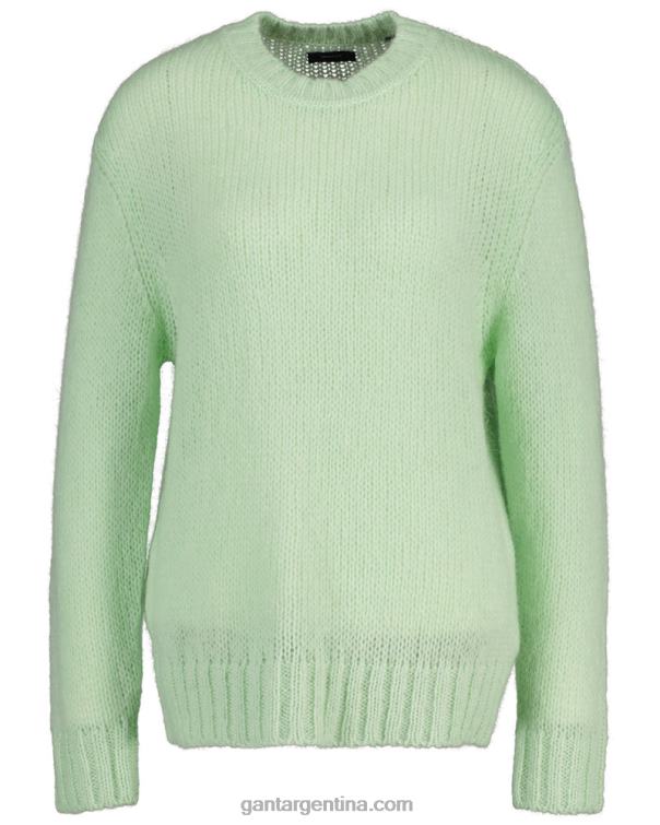 GANT mujer aerosol verde jersey liso de mohair con cuello redondo P0P02669