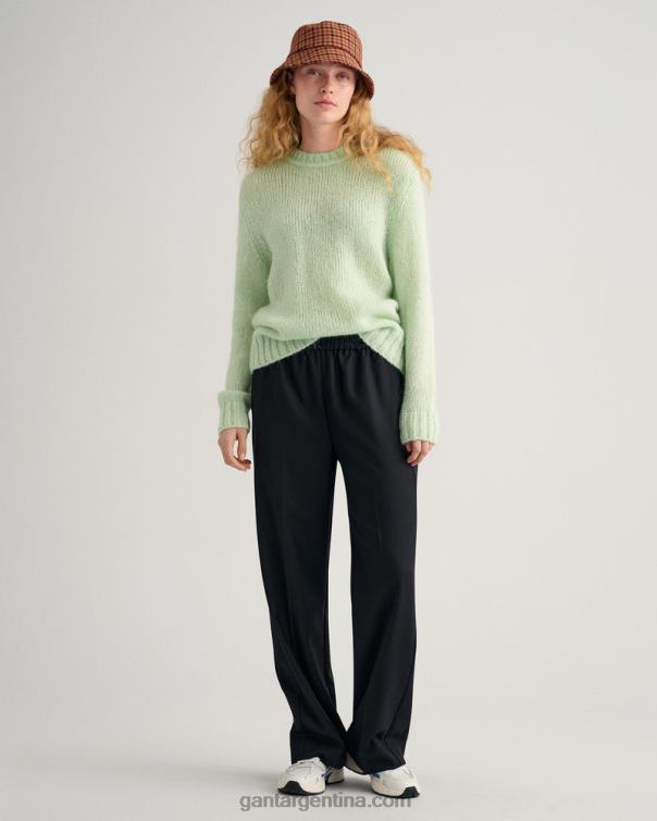 GANT mujer aerosol verde jersey liso de mohair con cuello redondo P0P02669