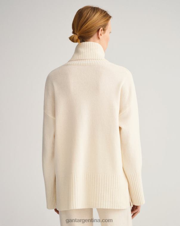 GANT mujer crema jersey de salón con cuello vuelto P0P02676