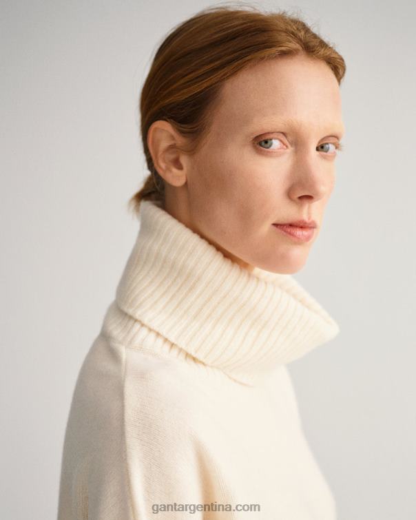 GANT mujer crema jersey de salón con cuello vuelto P0P02676