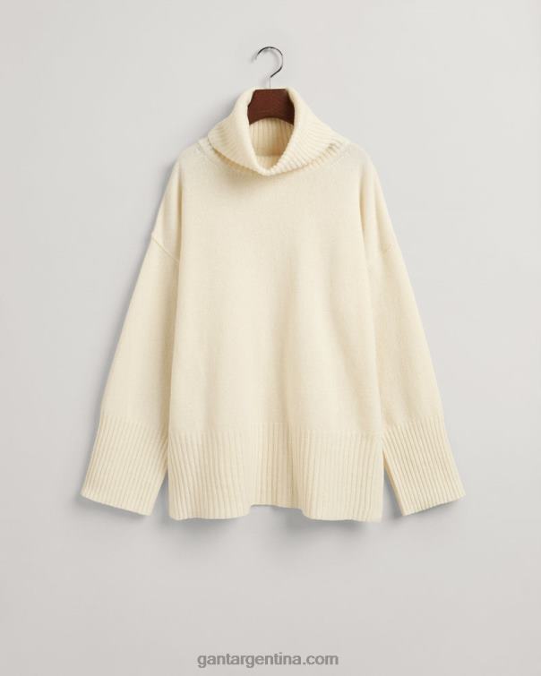 GANT mujer crema jersey de salón con cuello vuelto P0P02676