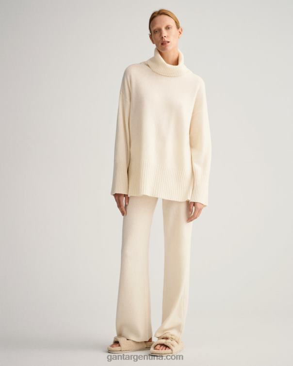 GANT mujer crema jersey de salón con cuello vuelto P0P02676