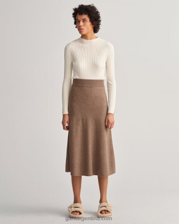 GANT mujer crema top tejido de canalé P0P02671