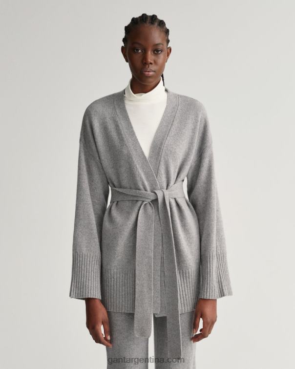 GANT mujer mezcla de grises cárdigan cruzado P0P02696