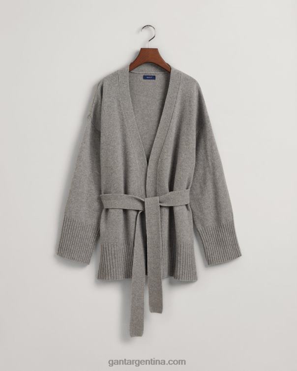 GANT mujer mezcla de grises cárdigan cruzado P0P02696