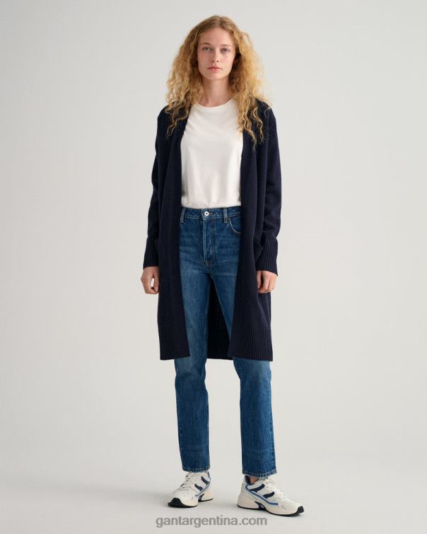GANT mujer noche azul cárdigan largo de lana P0P02688