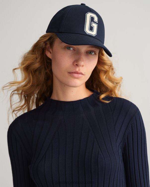 GANT mujer noche azul top tejido de canalé P0P02697