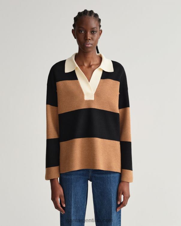 GANT mujer nuez tostada rugger pesado rayado P0P02658