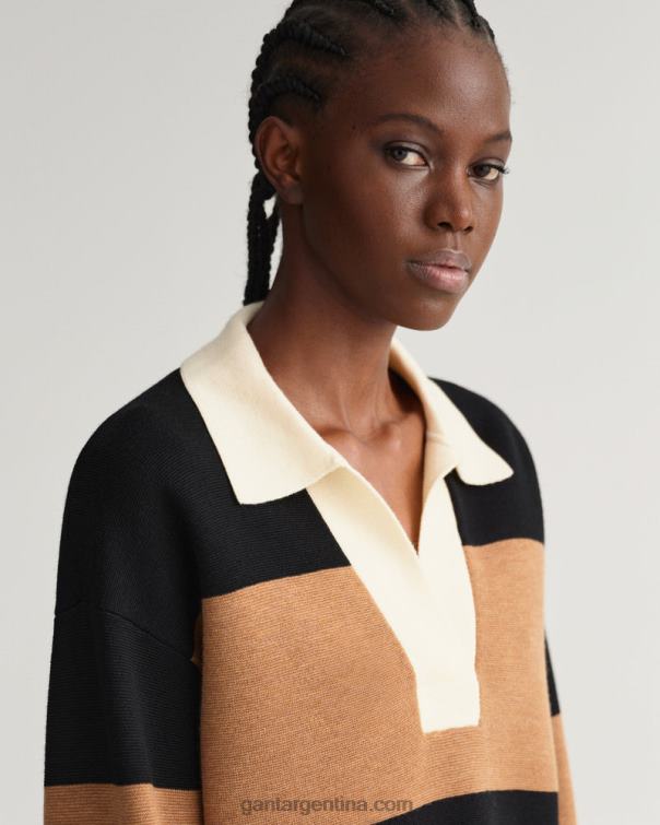 GANT mujer nuez tostada rugger pesado rayado P0P02658