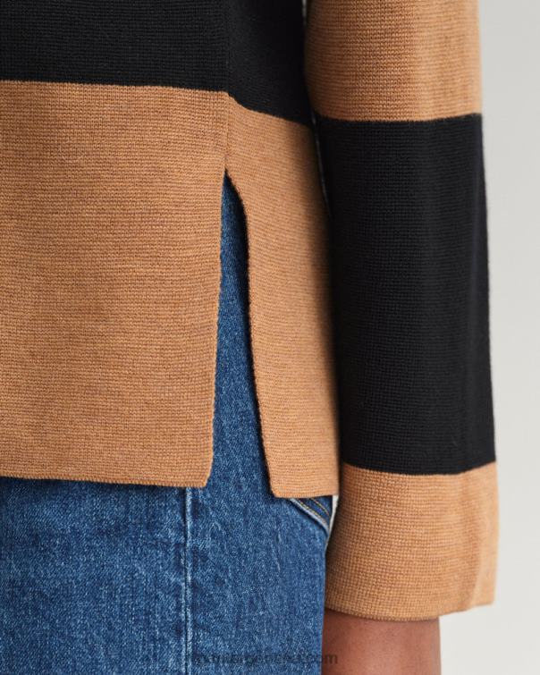 GANT mujer nuez tostada rugger pesado rayado P0P02658