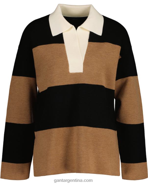 GANT mujer nuez tostada rugger pesado rayado P0P02658