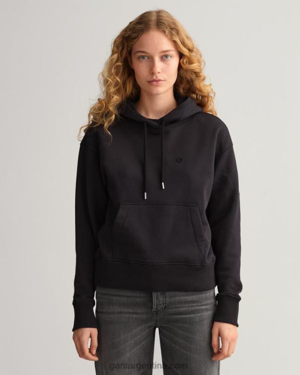 GANT mujer ébano negro sudadera con capucha icon g esencial P0P02715