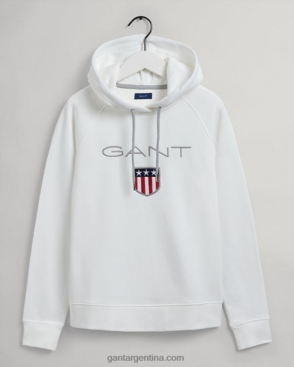 GANT mujer cáscara de huevo sudadera con capucha y escudo para mujer P0P02732