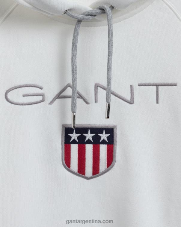 GANT mujer cáscara de huevo sudadera con capucha y escudo para mujer P0P02732