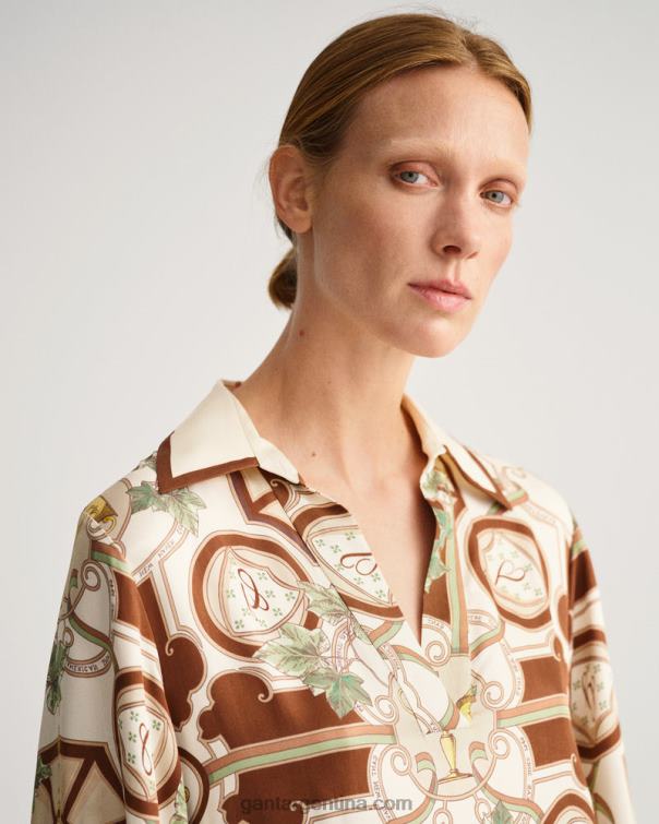 GANT mujer lino maxi vestido de lujo americano P0P02647