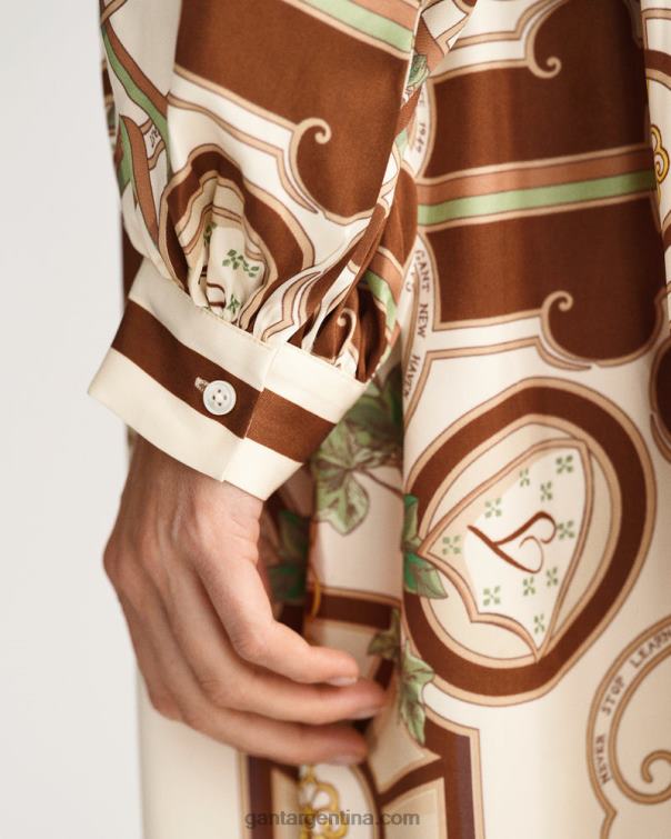 GANT mujer lino maxi vestido de lujo americano P0P02647