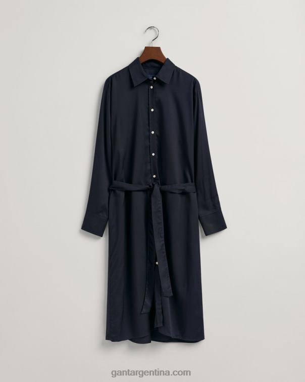 GANT mujer noche azul vestido camisero acampanado P0P02646