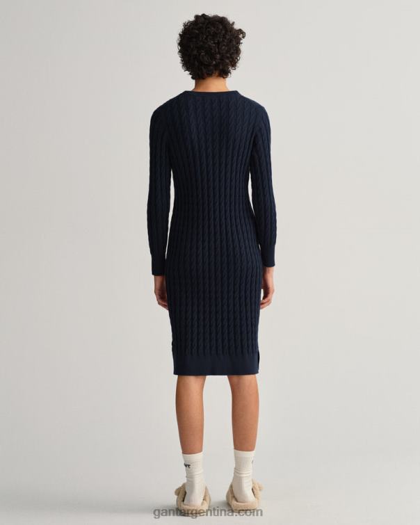 GANT mujer noche azul vestido de ochos retorcido P0P02645