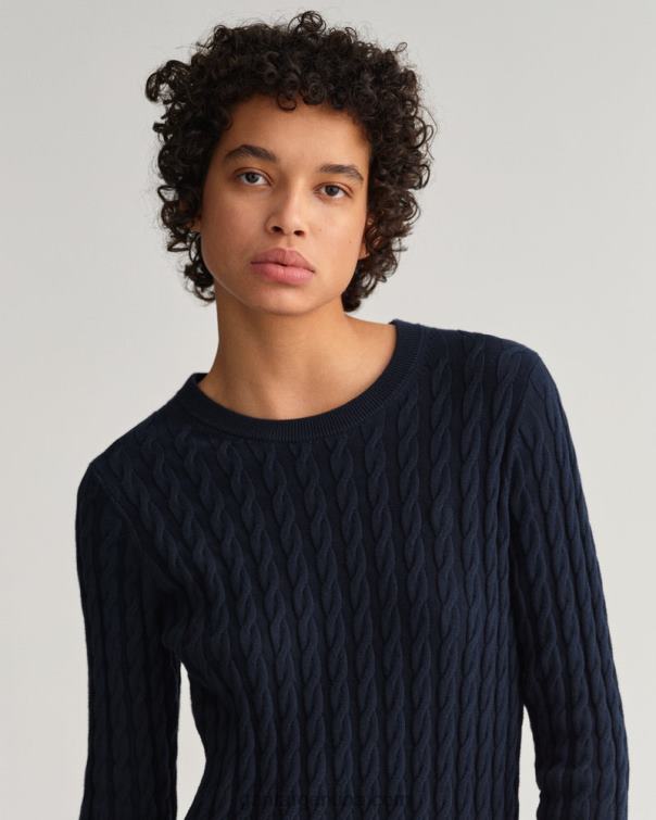 GANT mujer noche azul vestido de ochos retorcido P0P02645