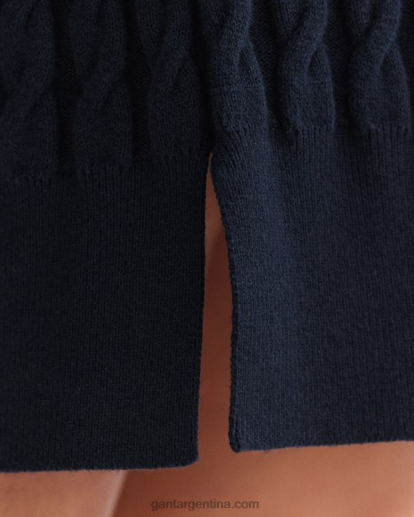 GANT mujer noche azul vestido de ochos retorcido P0P02645